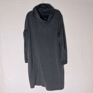 5/$25 Studio 1886 Dark Grey Cowl Neck Long Sleeve Sweatshirt Dress XL